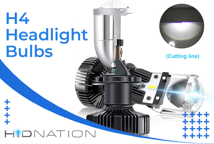 Explain the advantages of upgrading your car's headlights to H4 bulbs.